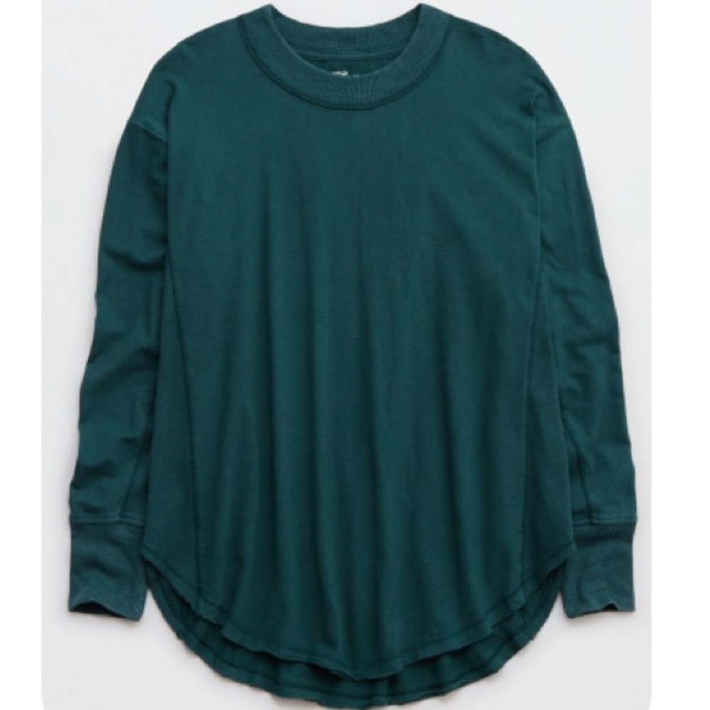 Aerie Long Sleeve Oversized Boyfriend Tee